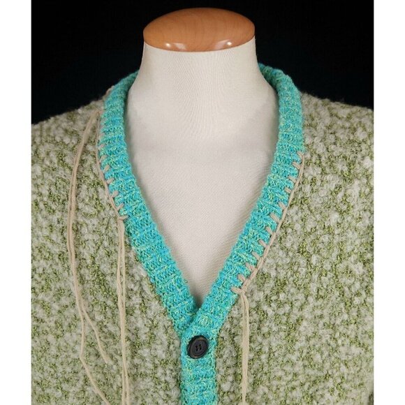 Andersson Bell Milton22 Heavy Wool Cardigan Size L Green NWT - Picture 3 of 16